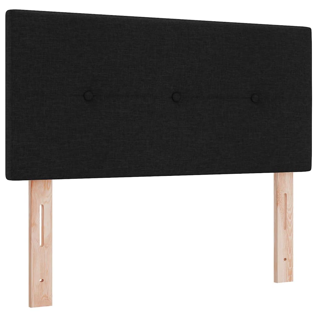 Boxspring ágy matraccal matracmal Fekete 80 x 200 cm szövet