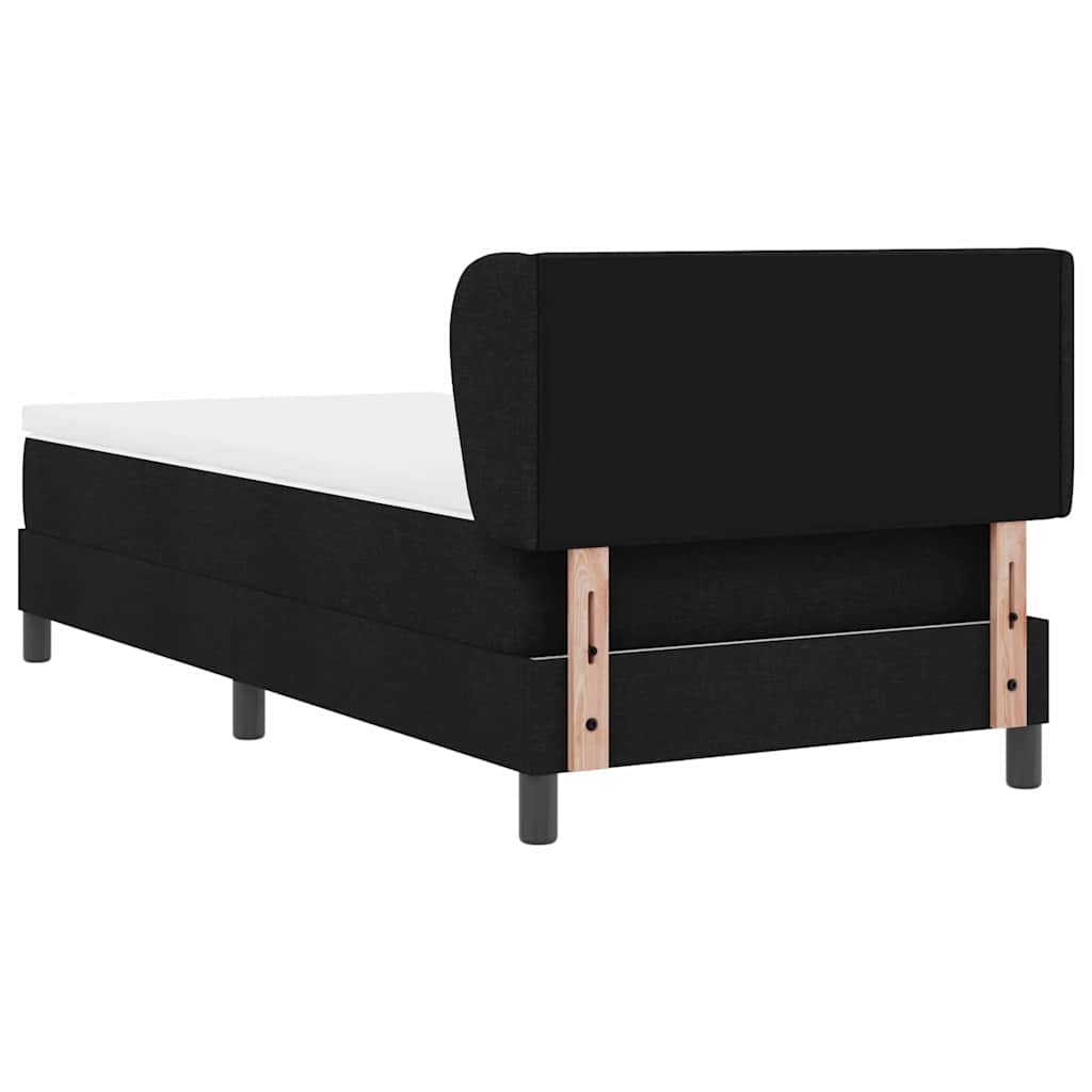 Boxspring ágy matraccal matracmal Fekete 80 x 200 cm szövet