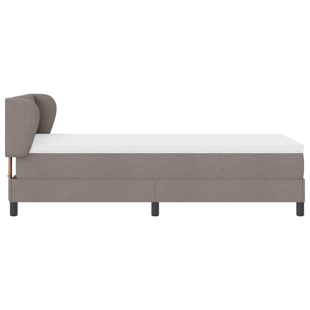 Boxspring ágy matraccal matracmal Tópszínű 100 x 200 cm szövet