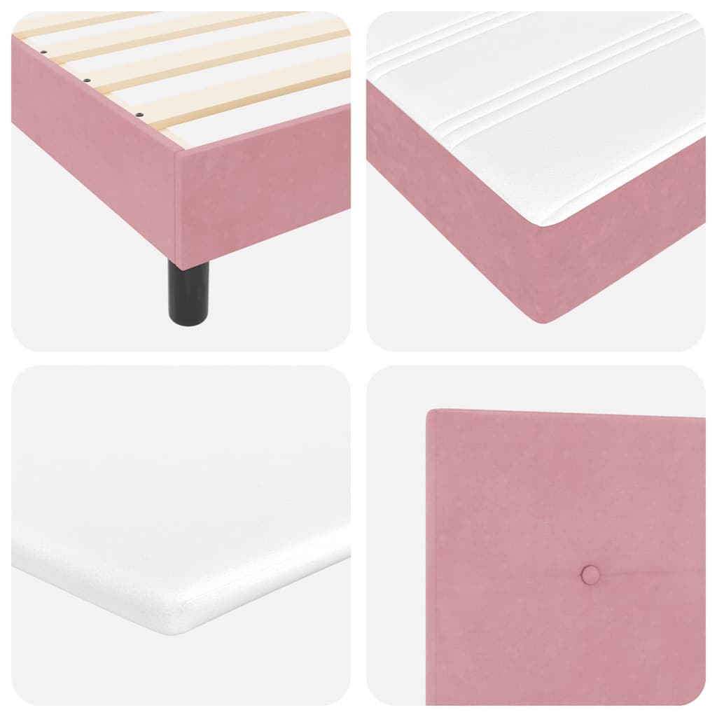 Box Spring Ágy Matraccal Sötétszürke 80x200 cm Bársonyos
