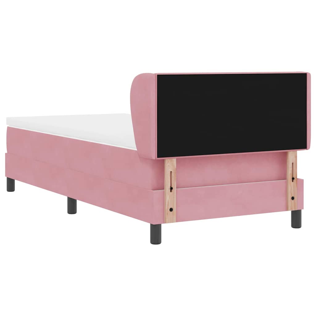 Box Spring Ágy Matraccal Sötétszürke 80x200 cm Bársonyos
