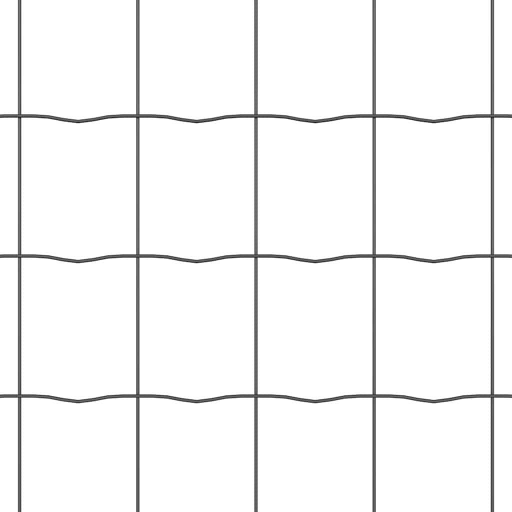 Kerítés oszlopokkal Szürke 1.2 x 10 m Acél