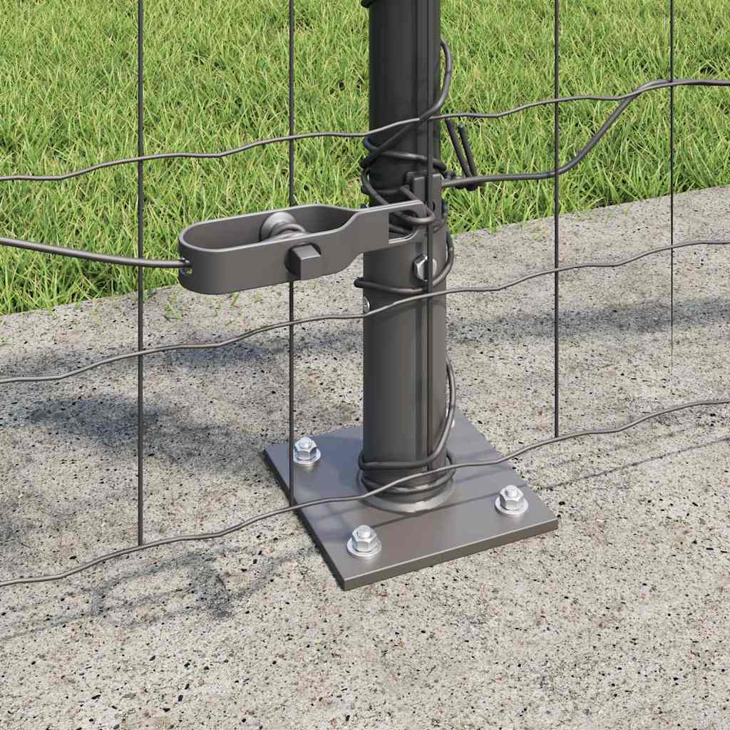Kerítés oszlopokkal Szürke 0.8 x 25 m Acél