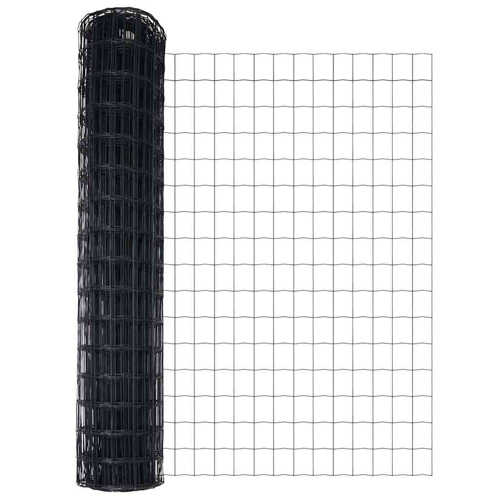 Kerítés oszlopokkal Szürke 1.2 x 25 m Acél