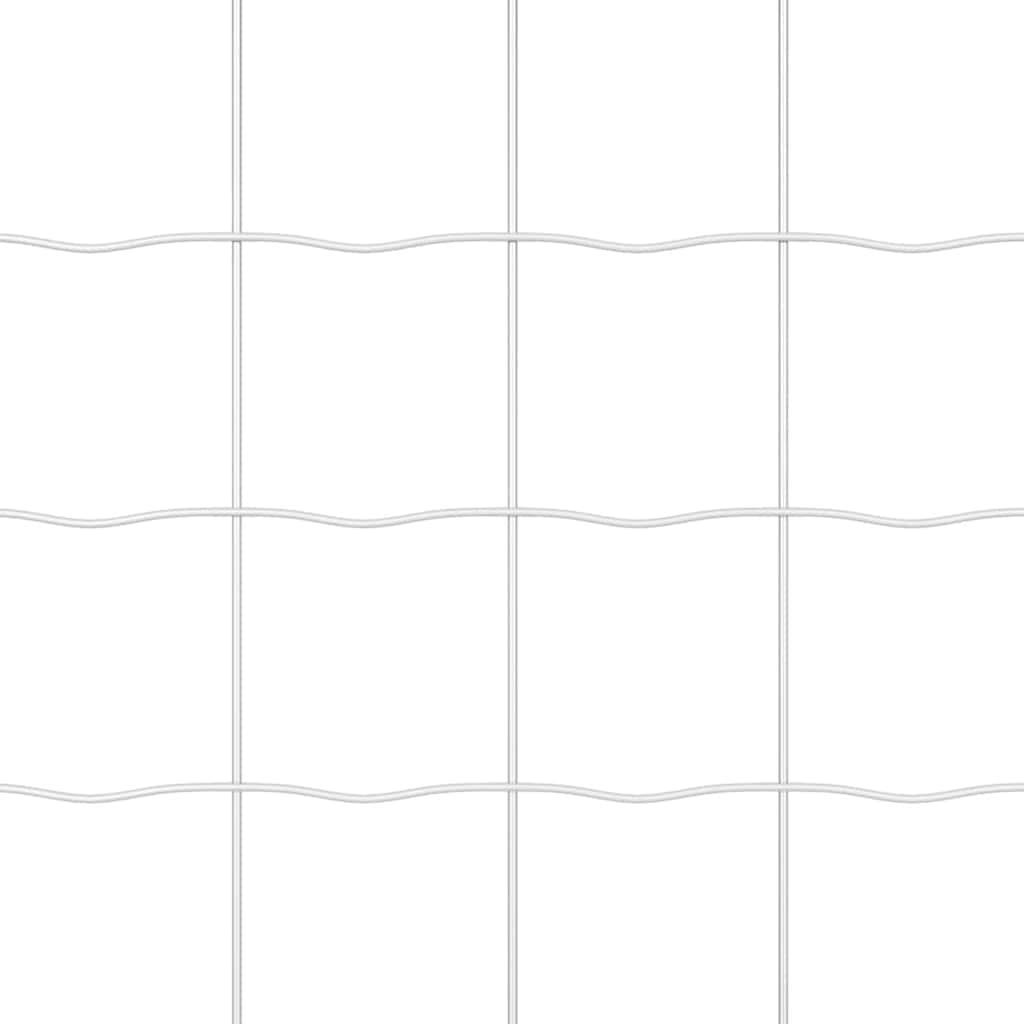 Kerítés oszlopokkal Ezüst 1.4 x 10 m Acél