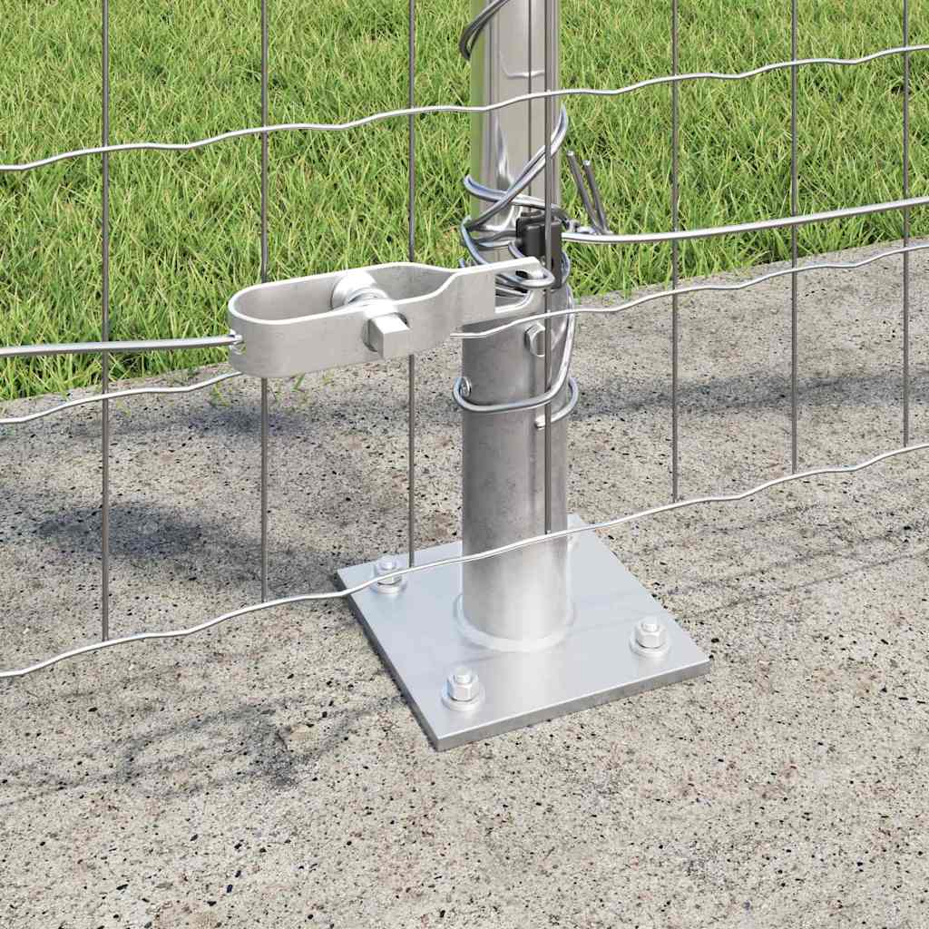 Kerítés oszlopokkal Ezüst 1.2 x 10 m Acél