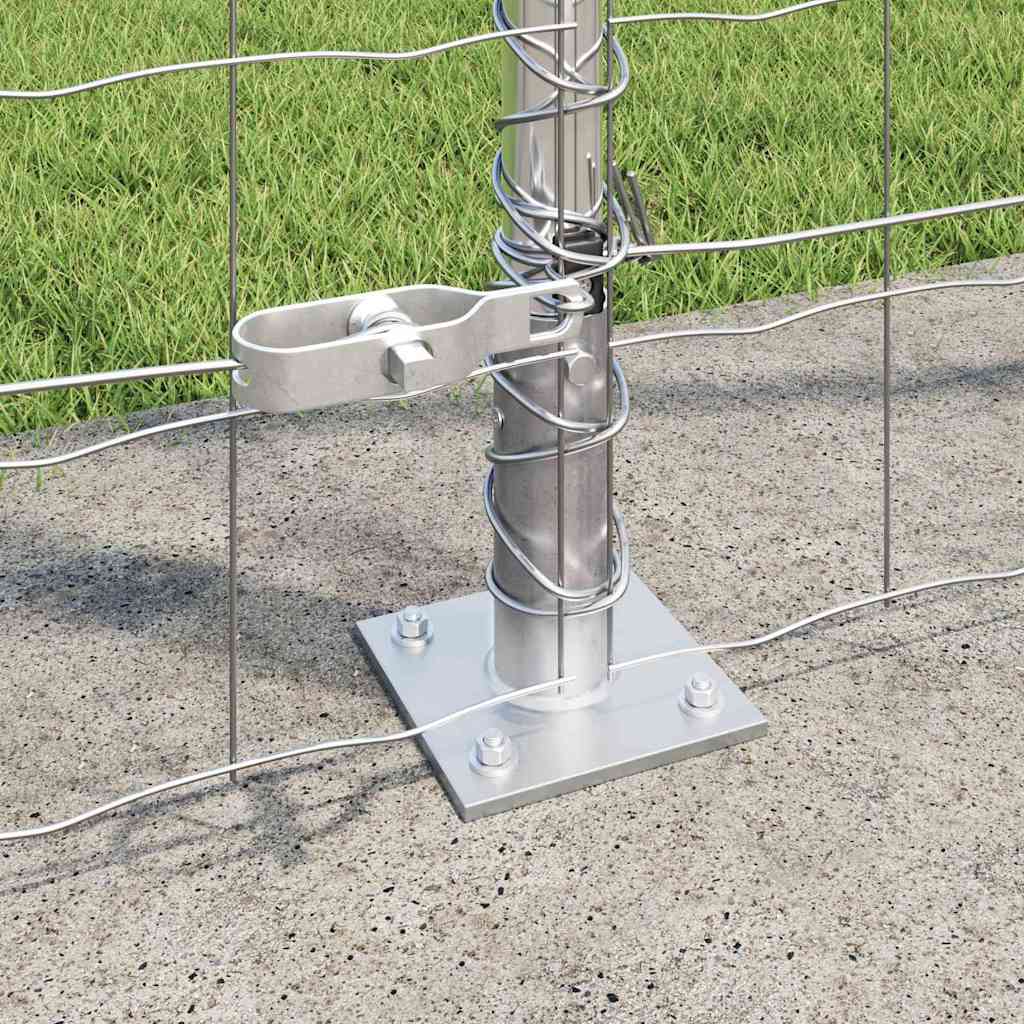 Kerítés oszlopokkal Ezüst 1.5 x 10 m Acél