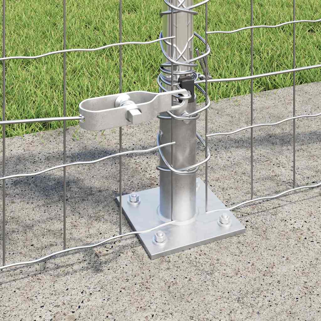 Kerítés oszlopokkal Ezüst 0.8 x 25 m Acél