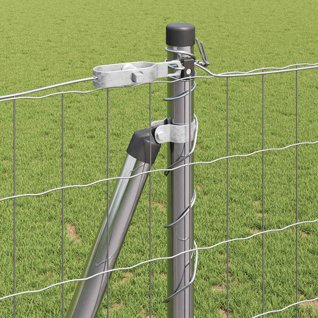 Kerítés oszlopokkal Ezüst 1.2 x 25 m Acél