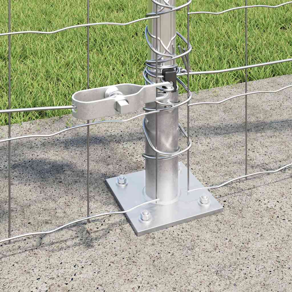 Kerítés oszlopokkal Ezüst 0.8 x 25 m Acél