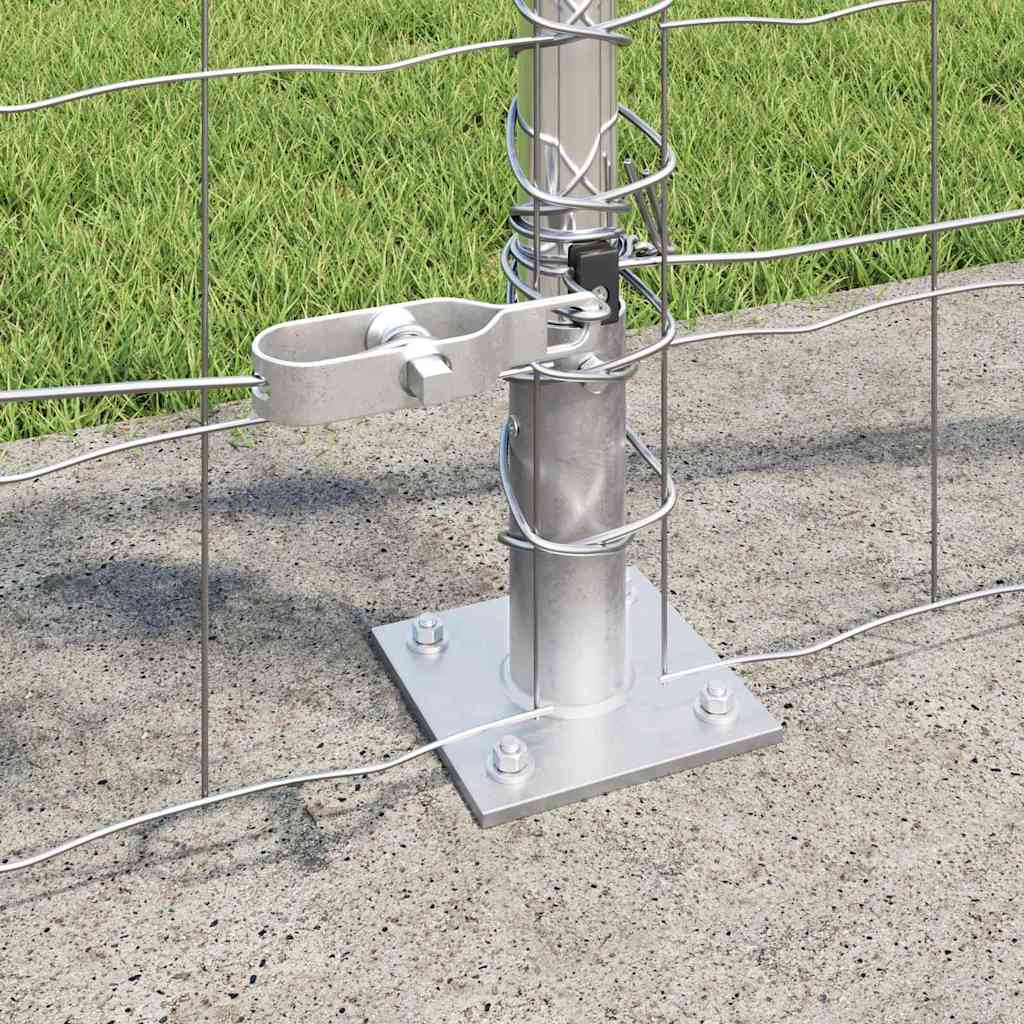Kerítés oszlopokkal Ezüst 0.8 x 25 m Acél