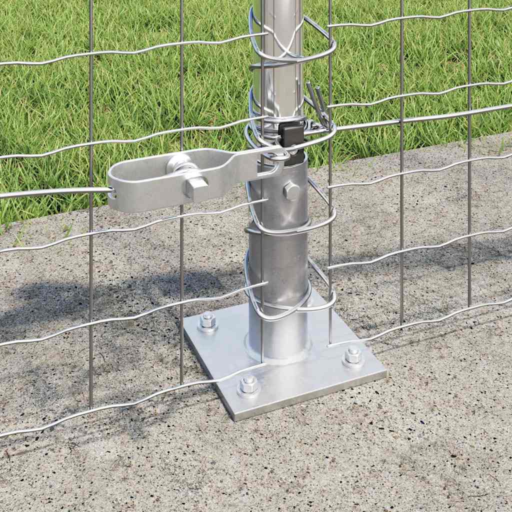 Kerítés oszlopokkal Ezüst 0.4 x 50 m Acél