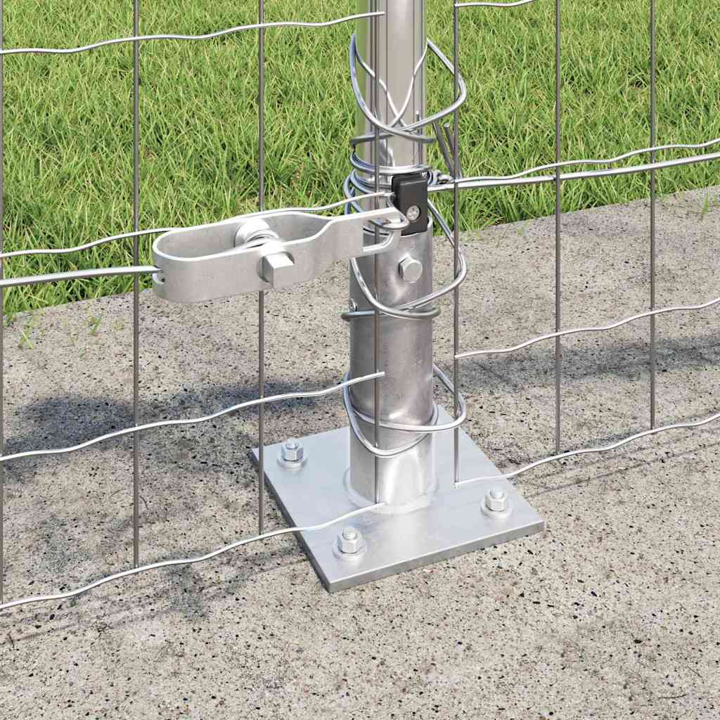 Kerítés oszlopokkal Ezüst 0.4 x 50 m Acél