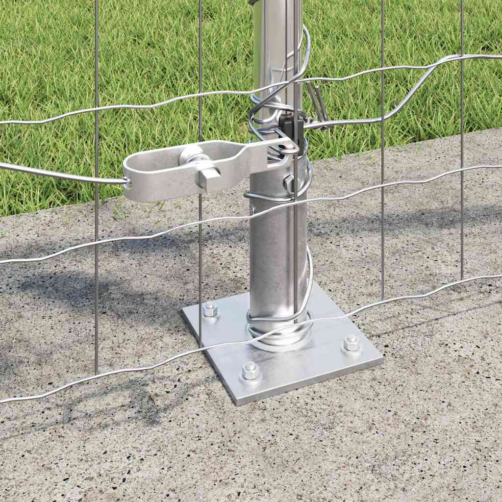Kerítés oszlopokkal Ezüst 0.8 x 25 m Acél