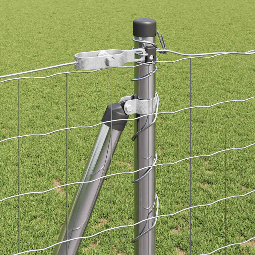 Kerítés oszlopokkal Ezüst 1.2 x 25 m Acél