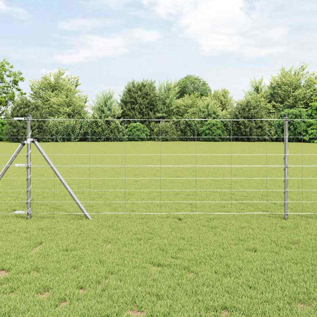 Legelőkerítés Ezüst 25 x 0.8 m Horganyzott acél