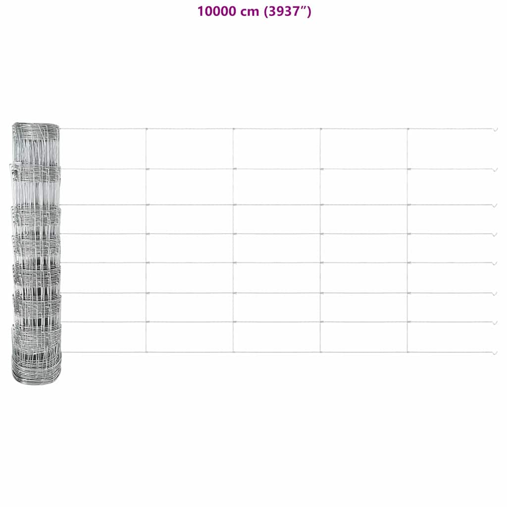 Legelőkerítés Ezüst 25 x 0.8 m Horganyzott acél