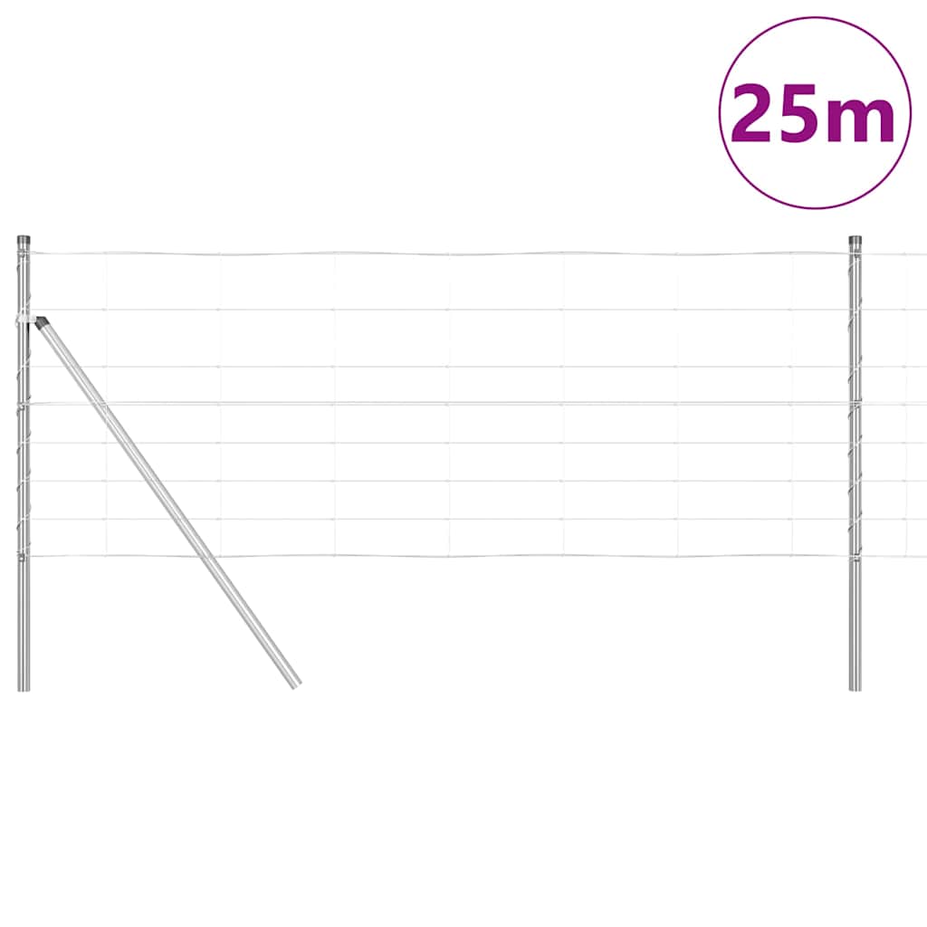 Legelőkerítés Ezüst 25 x 0.8 m Horganyzott acél