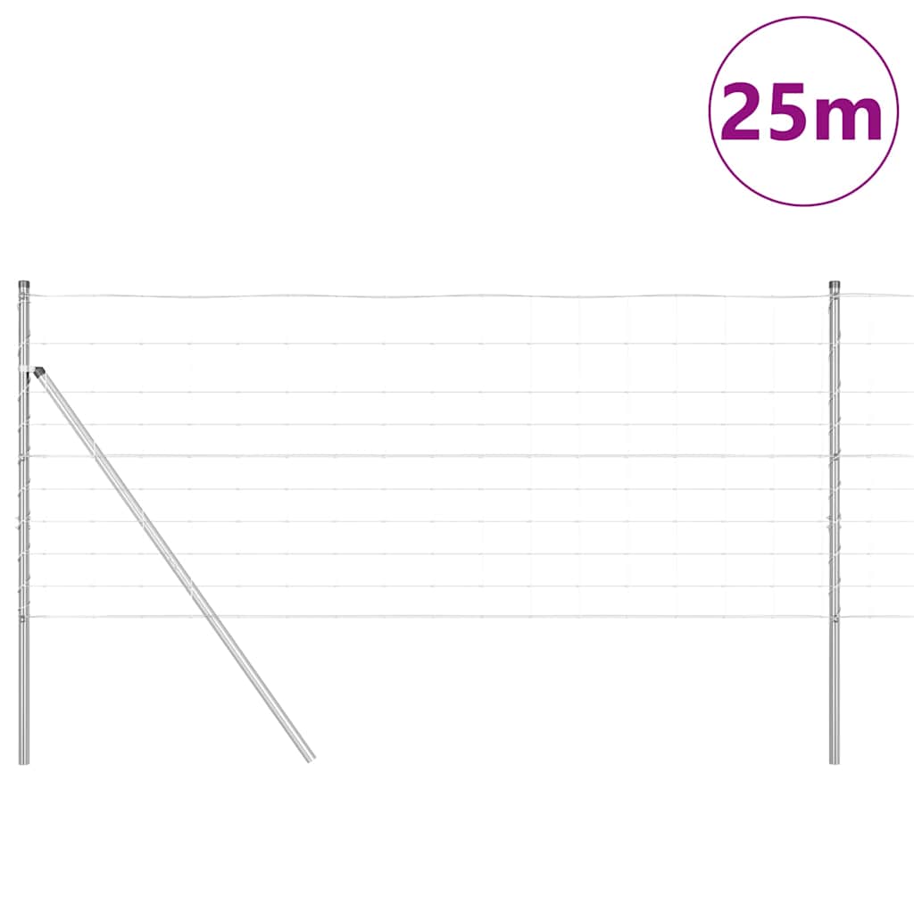Legelőkerítés Ezüst 25 x 1 m Horganyzott acél