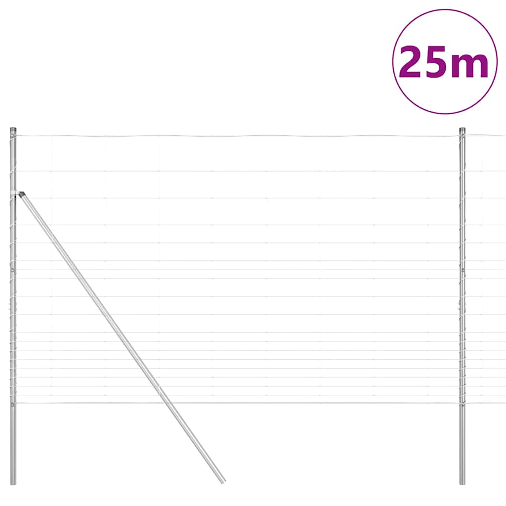 Legelőkerítés Ezüst 25 x 1.5 m Horganyzott acél