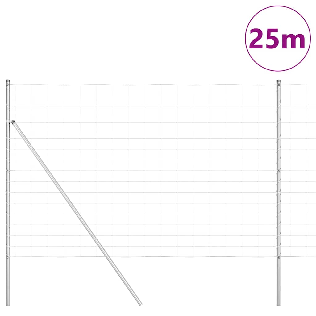 Legelőkerítés Ezüst 25 x 1.6 m Horganyzott acél
