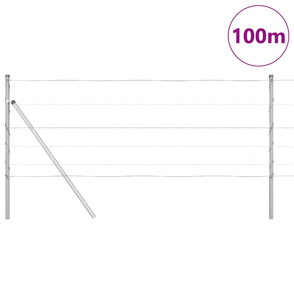 Legelőkerítés Ezüst 100 x 0.8 m Horganyzott acél