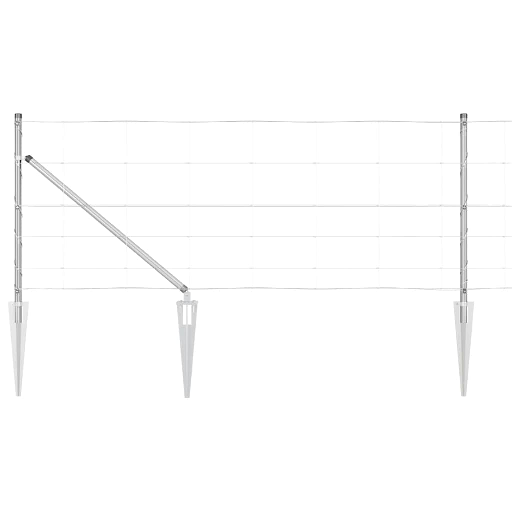 Legelőkerítés Ezüst 50 x 0.8 m Horganyzott acél
