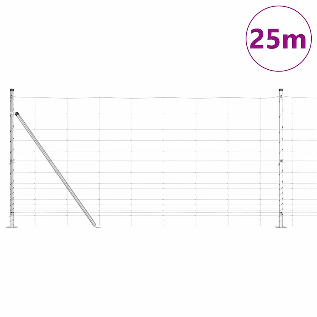Legelőkerítés Ezüst 25 x 1.2 m Horganyzott acél