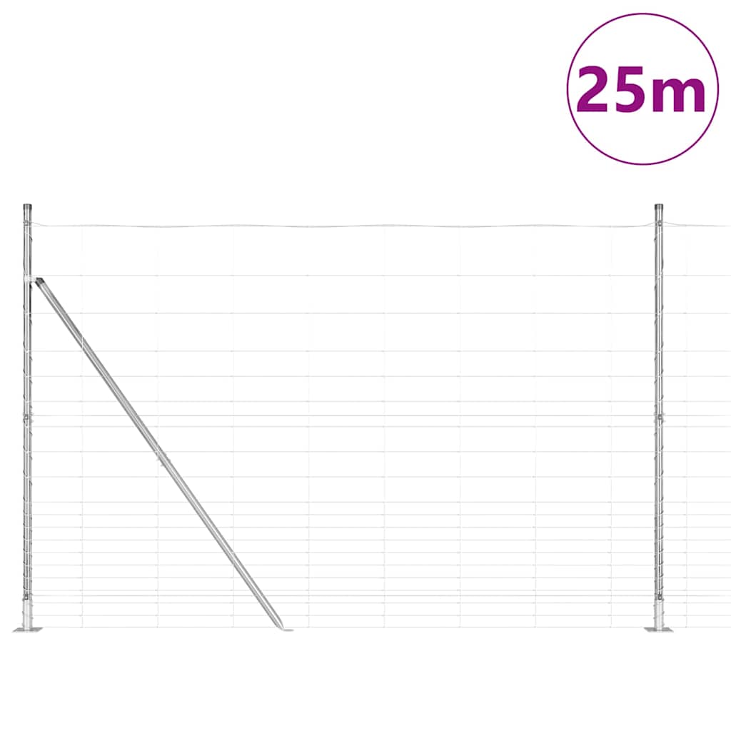 Legelőkerítés Ezüst 25 x 1.6 m Horganyzott acél