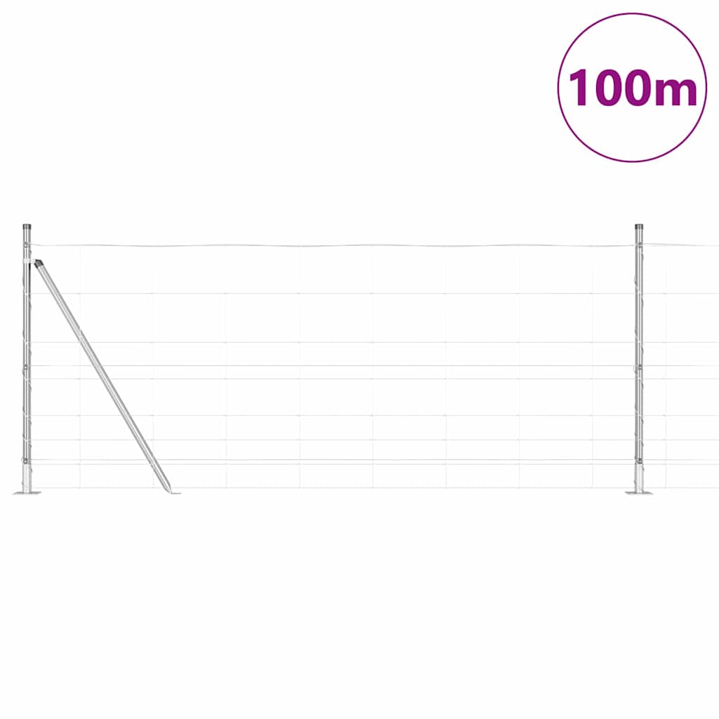 Legelőkerítés Ezüst 100 x 1 m Horganyzott acél