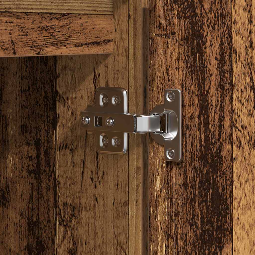 TV szekrény LED -es lámpákkal Öreg fa 100 x 38 x 49 cm Faanyag