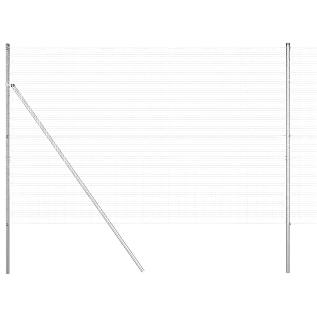 Kerítés oszlopokkal Ezüst 1.5 x 50 m Acél