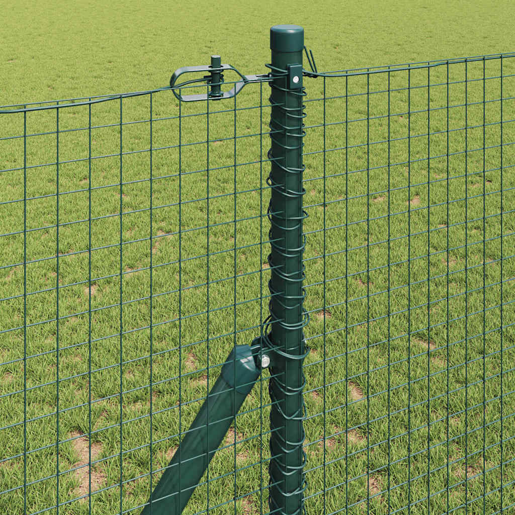Kerítés oszlopokkal Zöld 1.2 x 50 m Acél