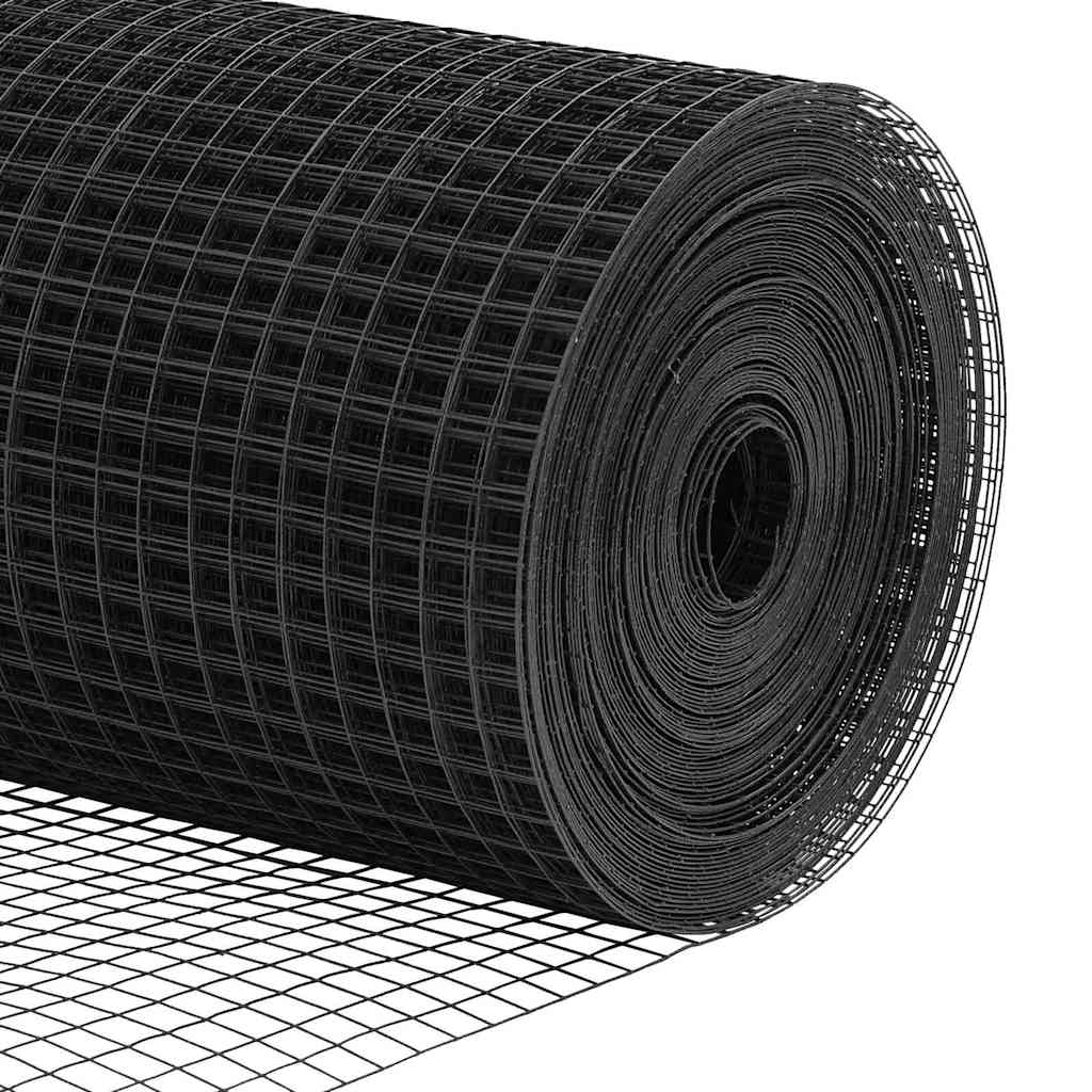 Kerítés oszlopokkal Szürke 0.8 x 50 m Acél