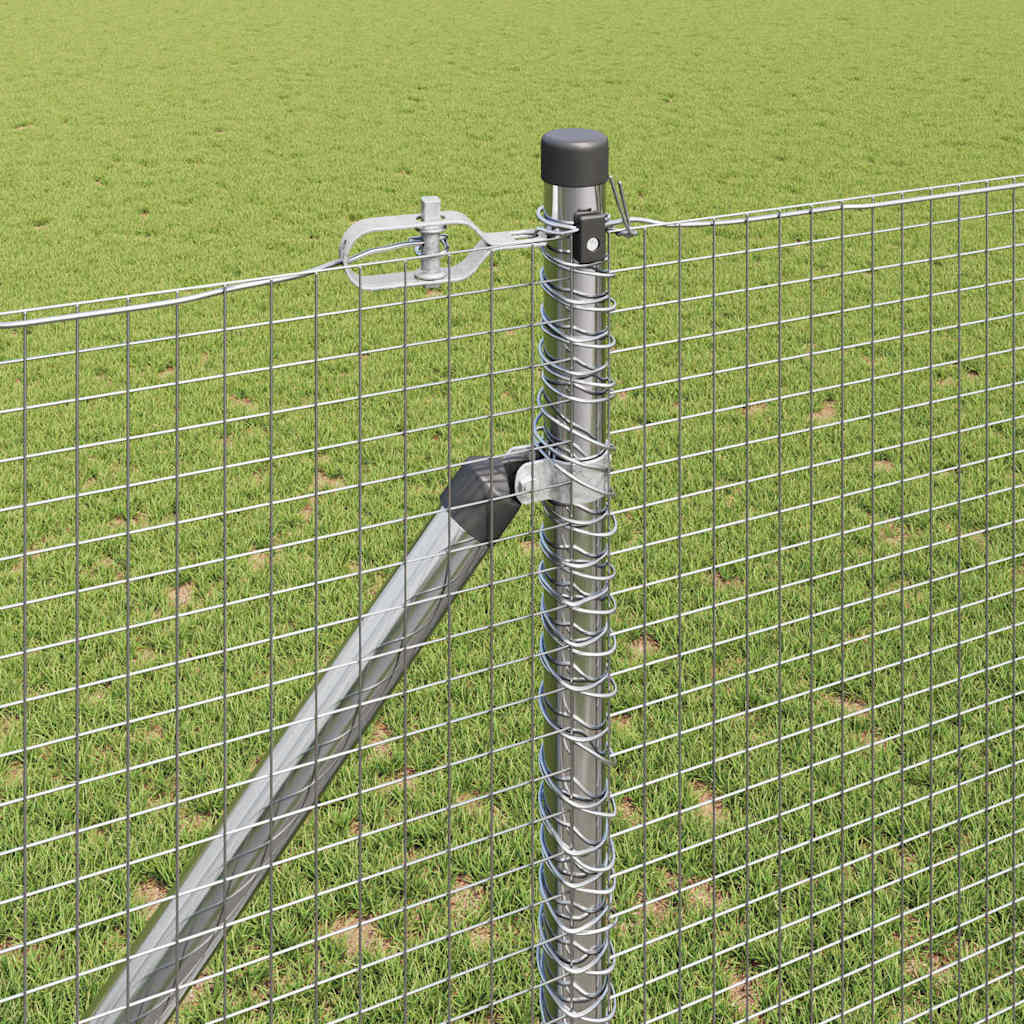 Kerítés oszlopokkal Ezüst 1.2 x 50 m Acél