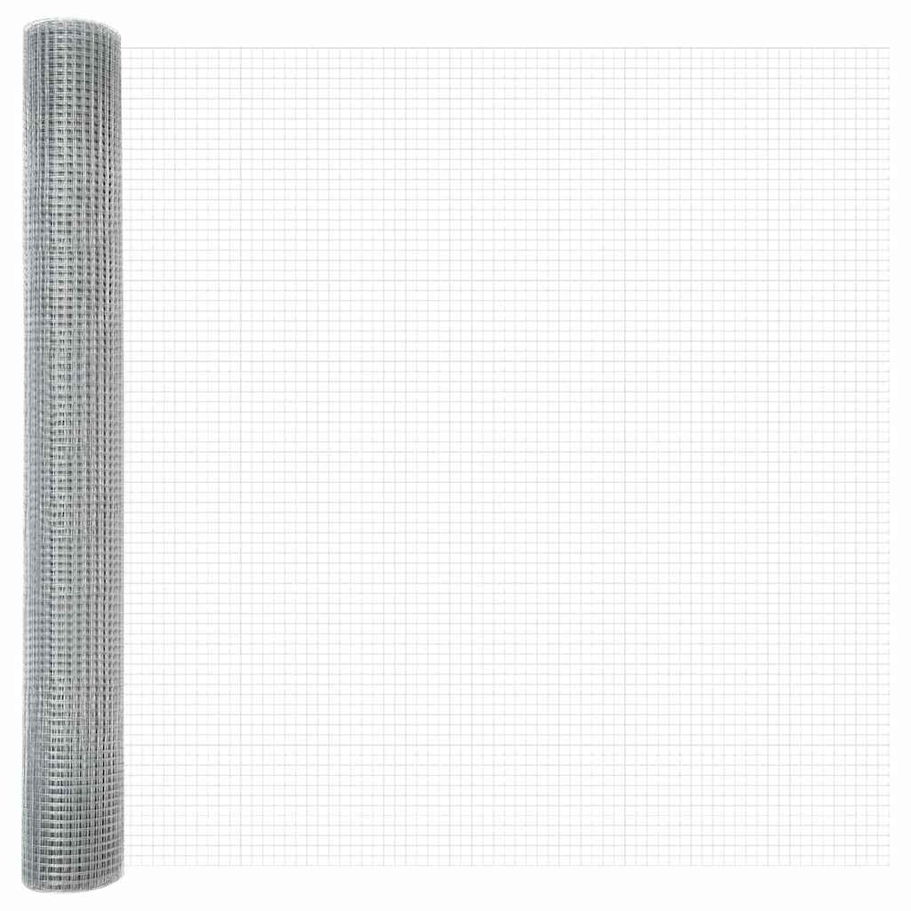 Kerítés oszlopokkal Ezüst 1.2 x 50 m Acél