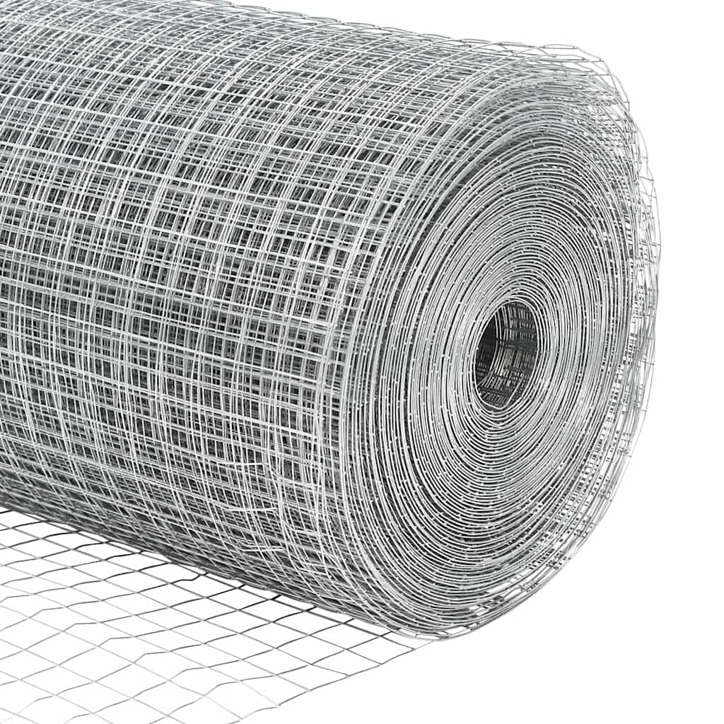 Kerítés oszlopokkal Ezüst 1.5 x 50 m Acél