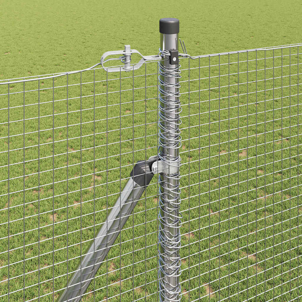 Kerítés oszlopokkal Ezüst 1.5 x 50 m Acél