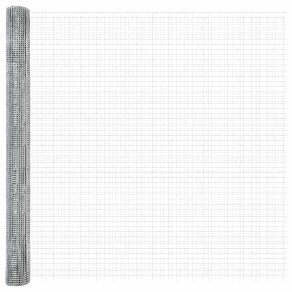 Kerítés oszlopokkal Ezüst 1.5 x 50 m Acél