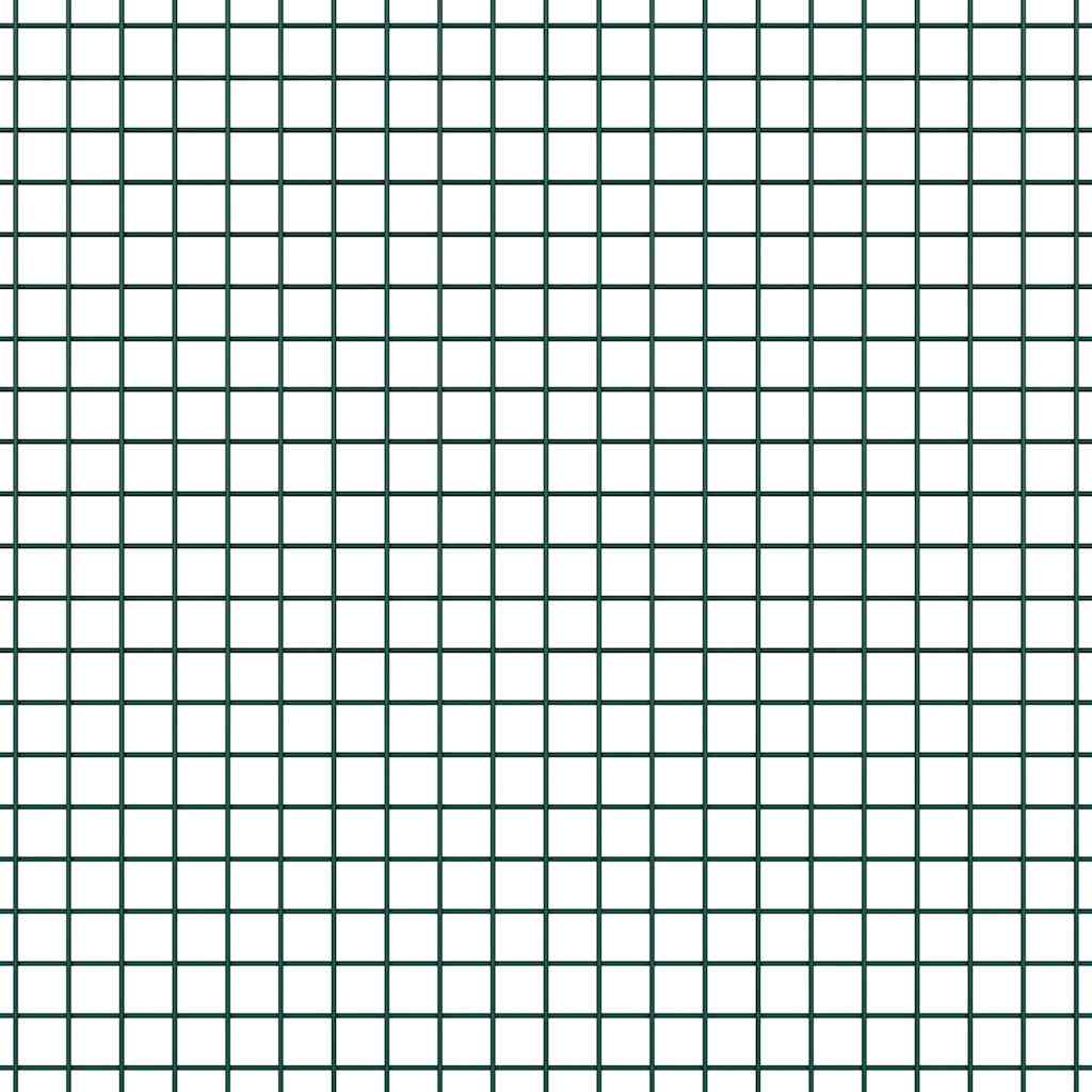 Kerítés oszlopokkal Zöld 0.8 x 10 m Acél