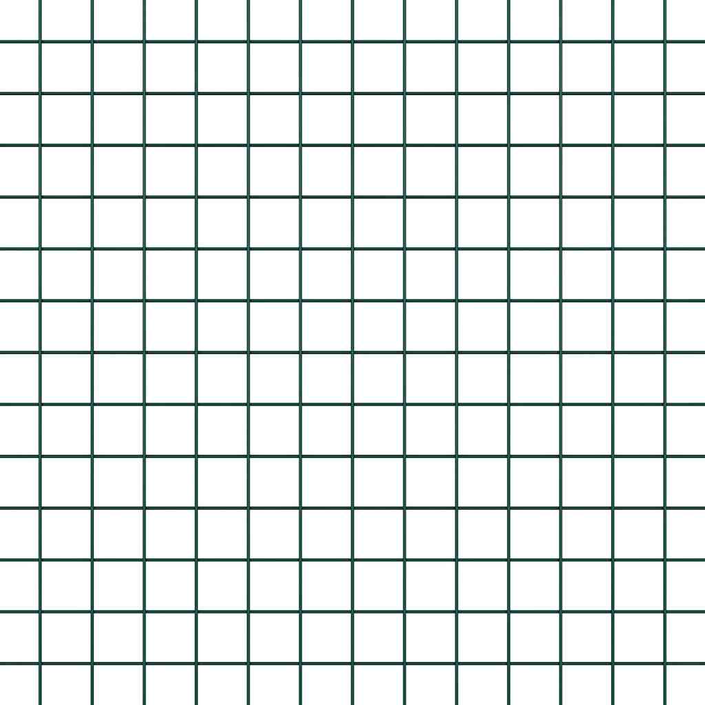 Kerítés oszlopokkal Zöld 1.2 x 10 m Acél