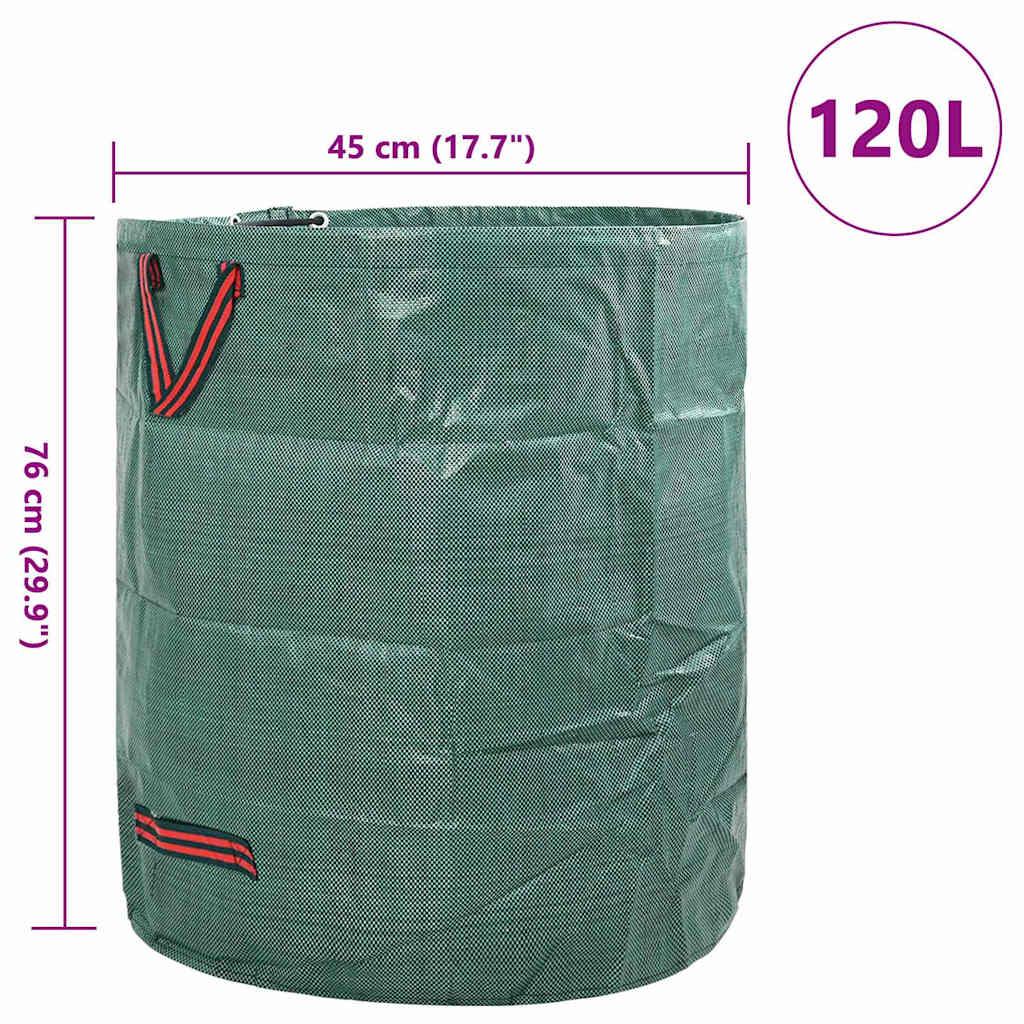 Kerti hulladéktáskák 12 pcs Zöld 45 x 45 x 76 cm Polipropilén
