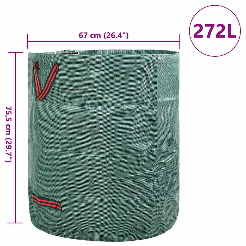 Kerti hulladéktáskák 12 pcs Zöld 67 x 67 x 75.5 cm Polipropilén