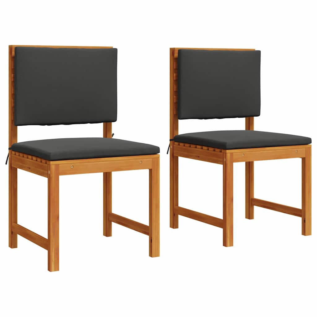 Kerti Szék 2 pcs Barna 50 x 50 x 91cm Tömör akácfa