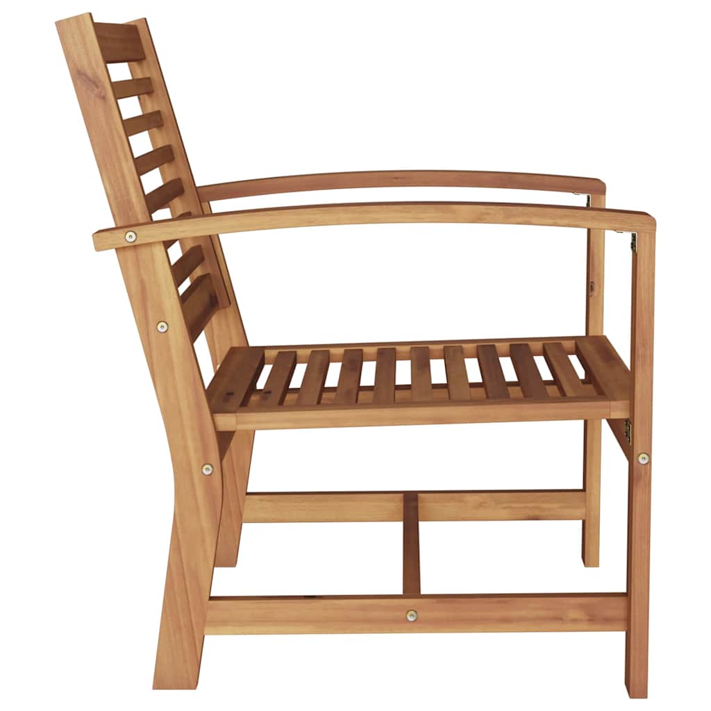Kerti székek 2 pcs Természetes 60 x 65 x 76.5 cm Tömör tíkfa