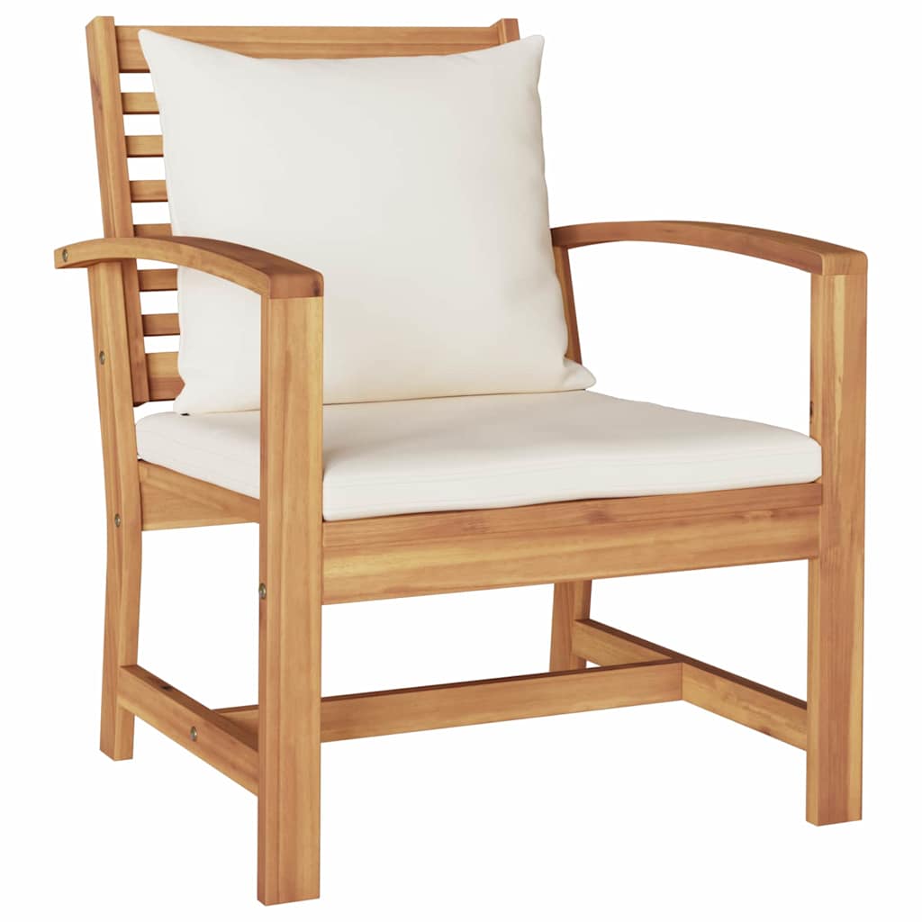 Kerti székek 2 pcs Természetes 60 x 65 x 76.5 cm Tömör tíkfa