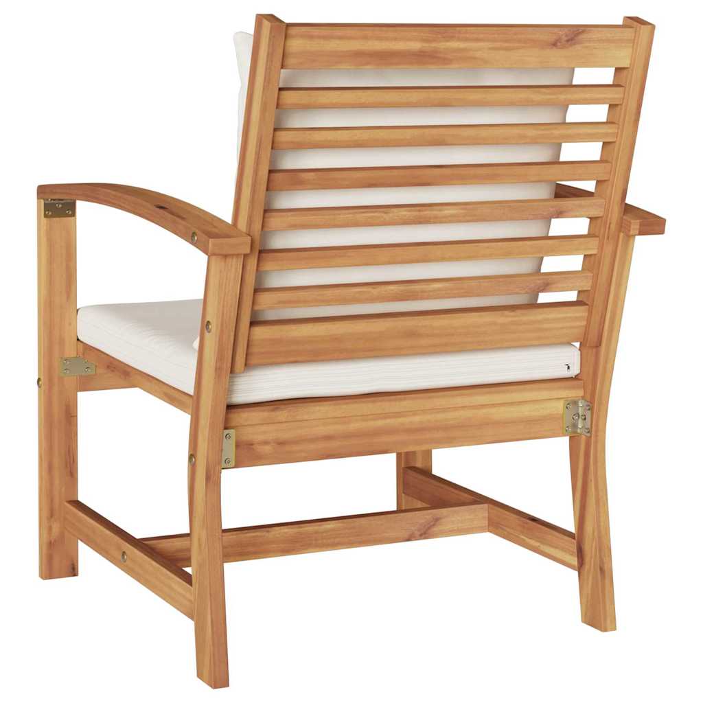 Kerti székek 2 pcs Természetes 60 x 65 x 76.5 cm Tömör tíkfa