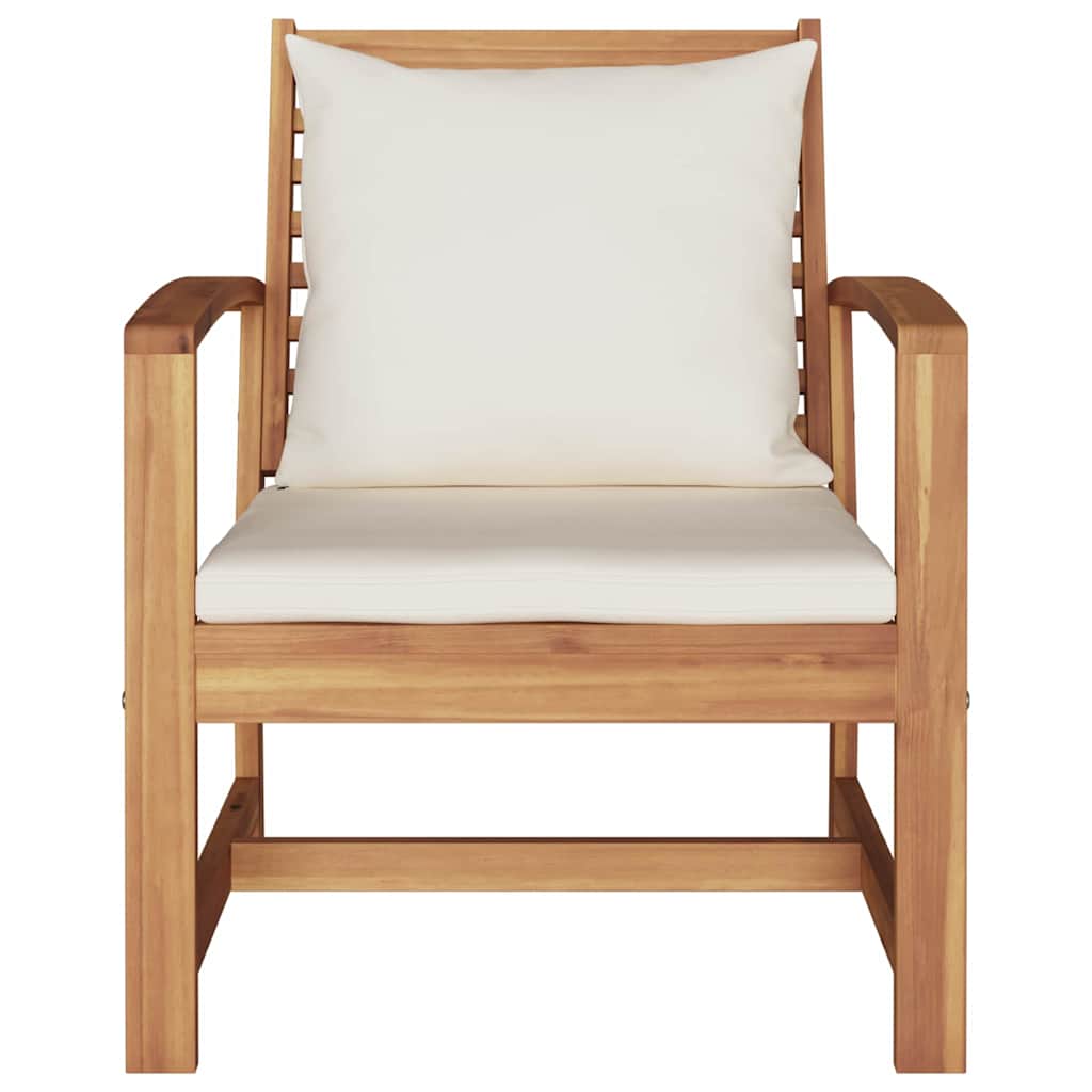 Kerti székek 2 pcs Természetes 60 x 65 x 76.5 cm Tömör tíkfa