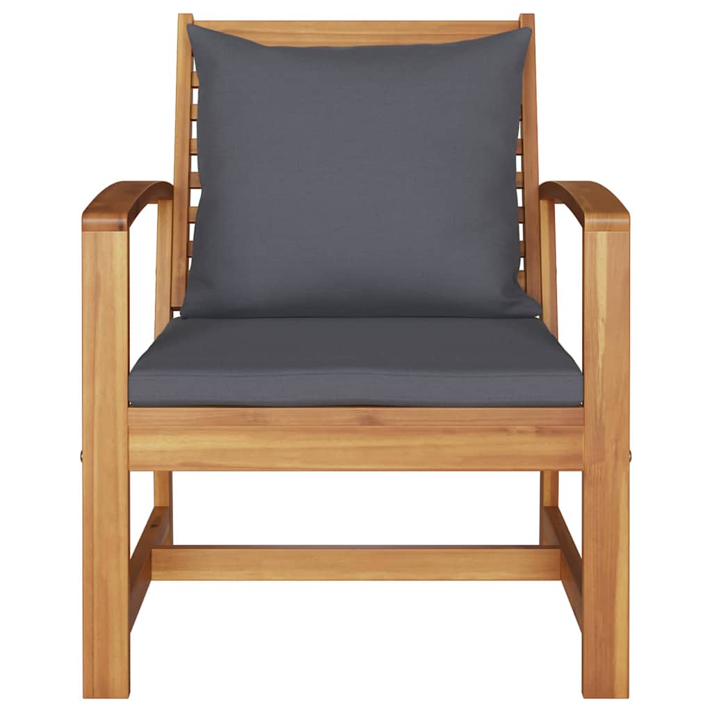 Kerti székek 2 pcs Természetes 60 x 65 x 76.5 cm Tömör tíkfa