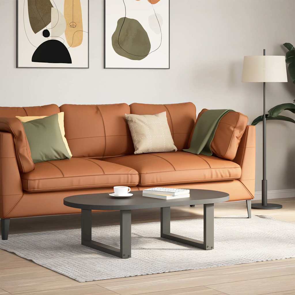 2 db antracitszürke, U alakú acél dohányzóasztal láb 70 x (30-31) cm